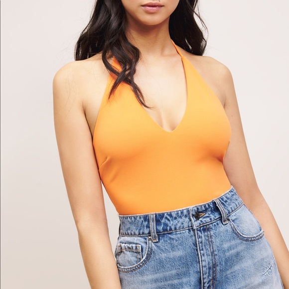 Dynamite Tops - 🌿 orange halter top NWOT 🧡